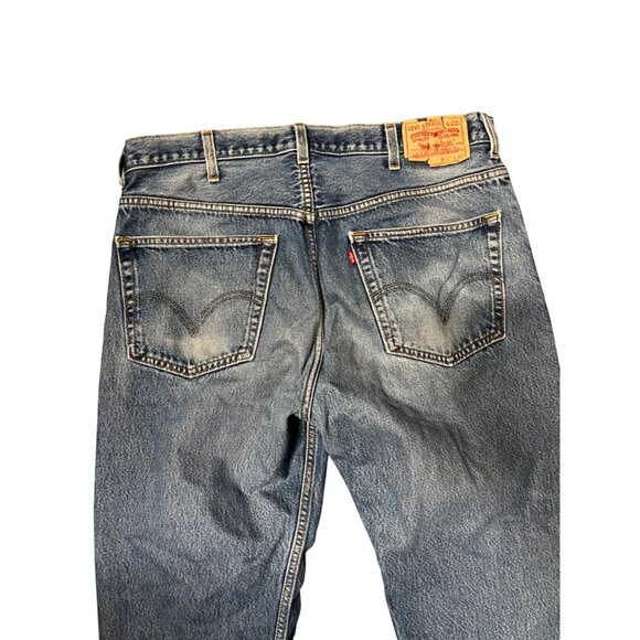 Levi's 505 Blue Jeans Men's Size W38 L30 Regular Fit Straight Leg Cotton Denim - Picture 6 of 10